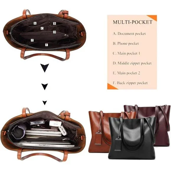 Elegant Women's Top Handle Satchel Handbag in Greased Leather - Chic Daily Use